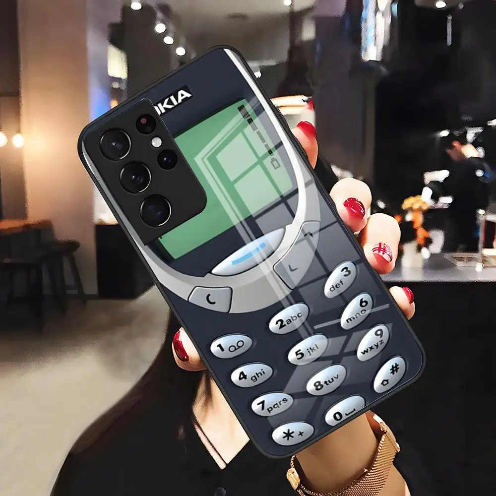 Retro Shockproof Glass Phone Case with Enhanced Protection