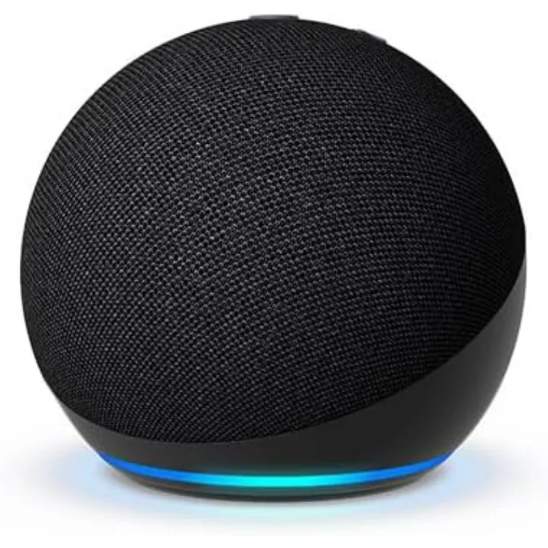 Intelligenter Lautsprecher der 5. Generation mit Digitaluhr, sprachgesteuertes Home-Audiogerät, kompatibel mit Alexa und Google Assistant