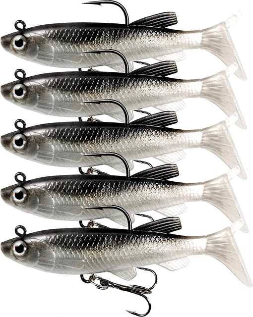 Fishing Lures for Bass, Pre-Rigged Jig Head Soft Fishing Lures with Hooks,  Paddle Tail Swimbaits for Bass Fishing, Trout Pike Walleye Bass Sinking  Baits Kit - China Fishing Tackle and Fishing Lure