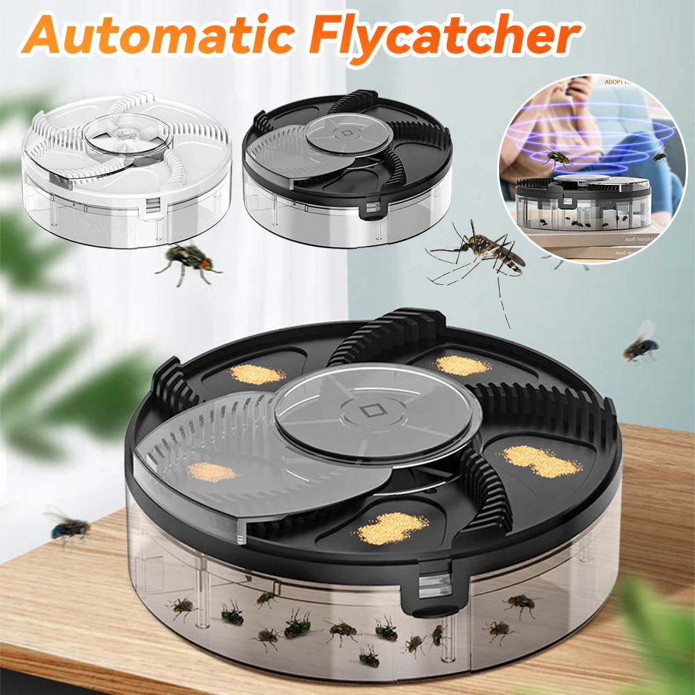 

Automatic Pest Control Catcher USB Rechargeable Fly Traps Household Home Kitchen Flytrap Quiet Removable Indoor Insect Reject