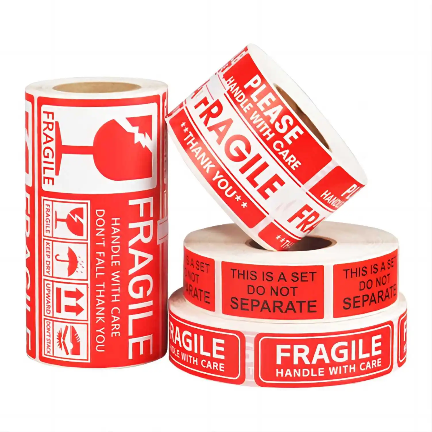 

500 sticker Per Rolls 1x3 Inches Fragile Handle with Care Self Adhesive Shipping Warning Labels for Envelope express package