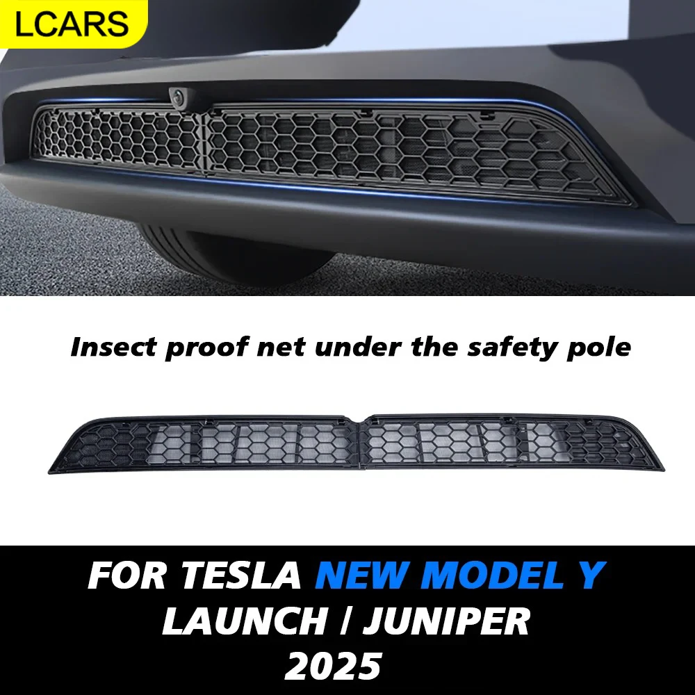 For Tesla Model Y Juniper 2025 Front Bumper Air Intake Mesh Grille Cover Removable Protection Anti Dust Insect Screen Car Decor
