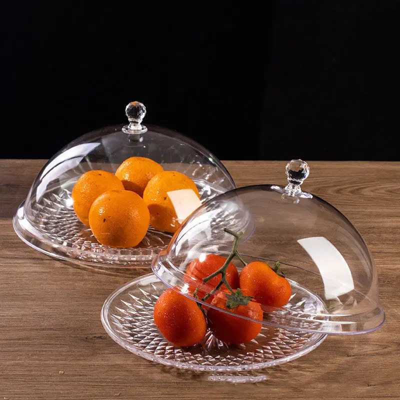 Cake Plate with Dome Serving Cookie Platter cake stand dessert stand cookie stand fruit plate stand Drop Resistant Protective Dessert Storage for Dining Rooms 1PCS