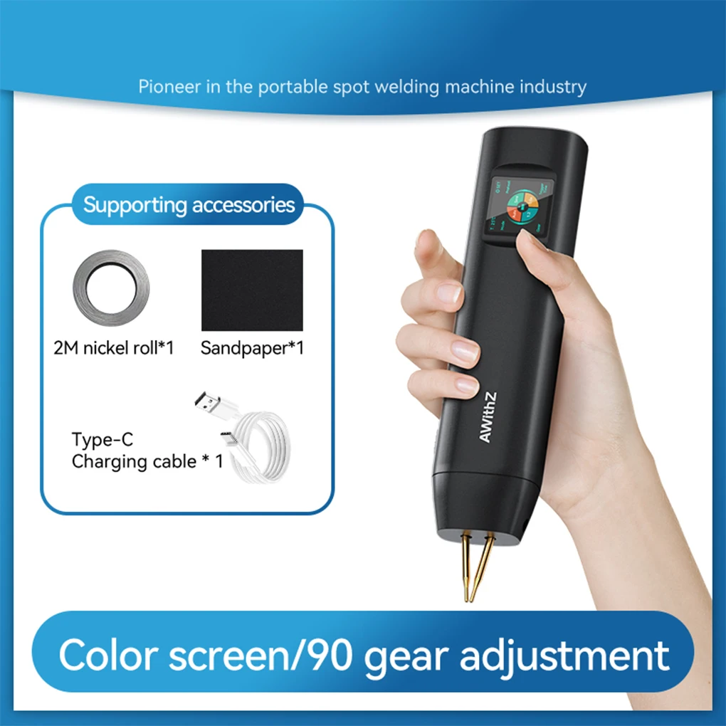 Big Color Screen 90 Gears Upgraded H2 Spot Welder Adjustable Powerful Handheld Digital Spot Welding Machine for 18650 Battery