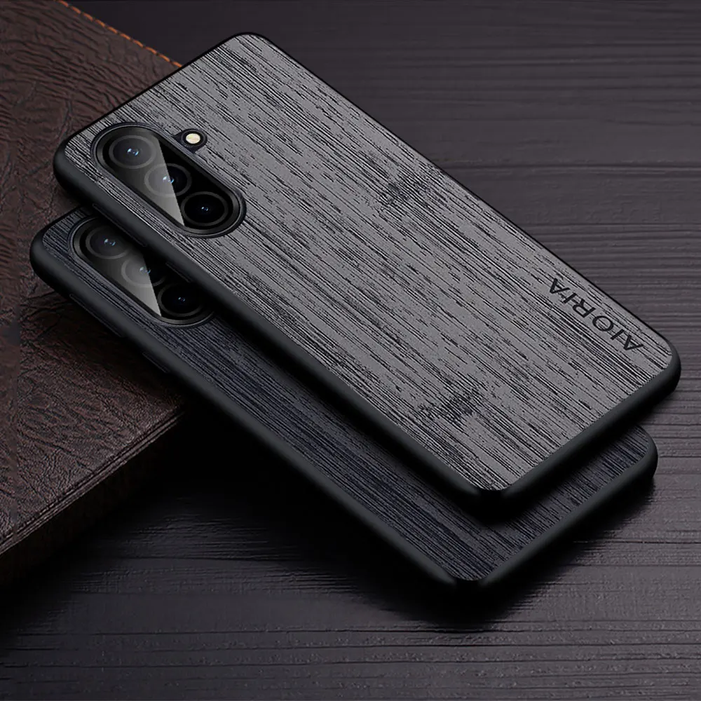 Wood Grain PU Leather Cover