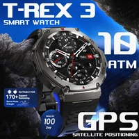 Military Smart Watch T-Rex 3 Bulit-in GPS Compass Altimeter Barometric 10 ATM IP69K Waterproof AMOLED Bluetooth Call Smartwatch 1