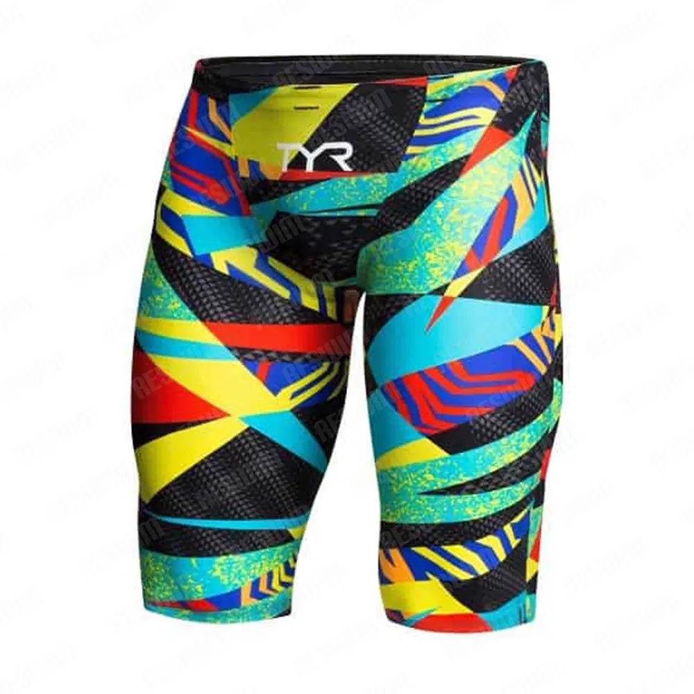 Summer Men's Swimming Trunks Athletic Training Swimwear Pro Swim Jammer Swimsuit Shorts Swim Trunks GYM Beach Surf Tights Shorts 4