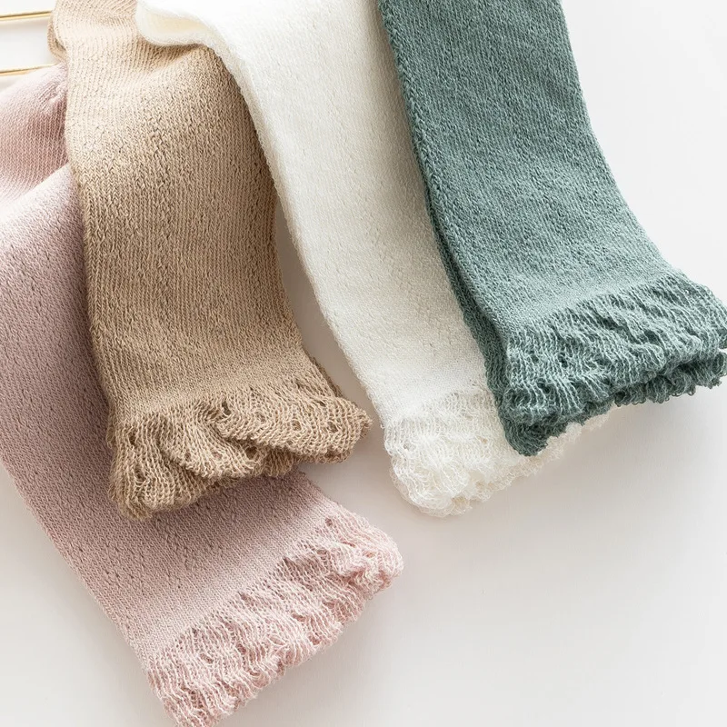 Baby Cotton Socks Hollow Girls Boy Leg Warmer Knee High Long Infant Children Princess Kids Sokken cotton socks baby socks