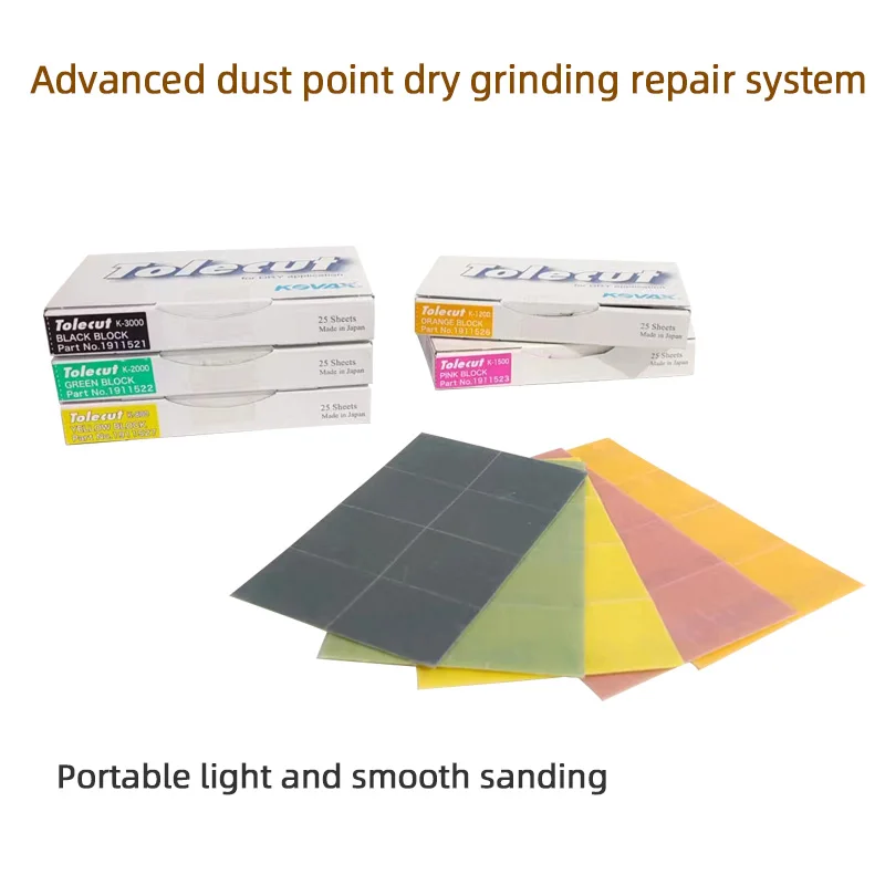 Polish Sand Paper Sandpaper Set Japan KOVAX Tolecut 8 Cuts Toleblock Sanding Automobile Polishing 800/ 1200/1500/2000/3000 Sandpaper