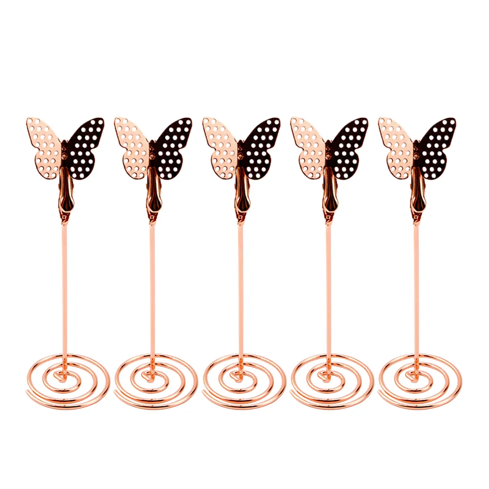 

5 Pcs Menu Clips Note Folder Desktop Name Place Holder Memo Table Number Holders
