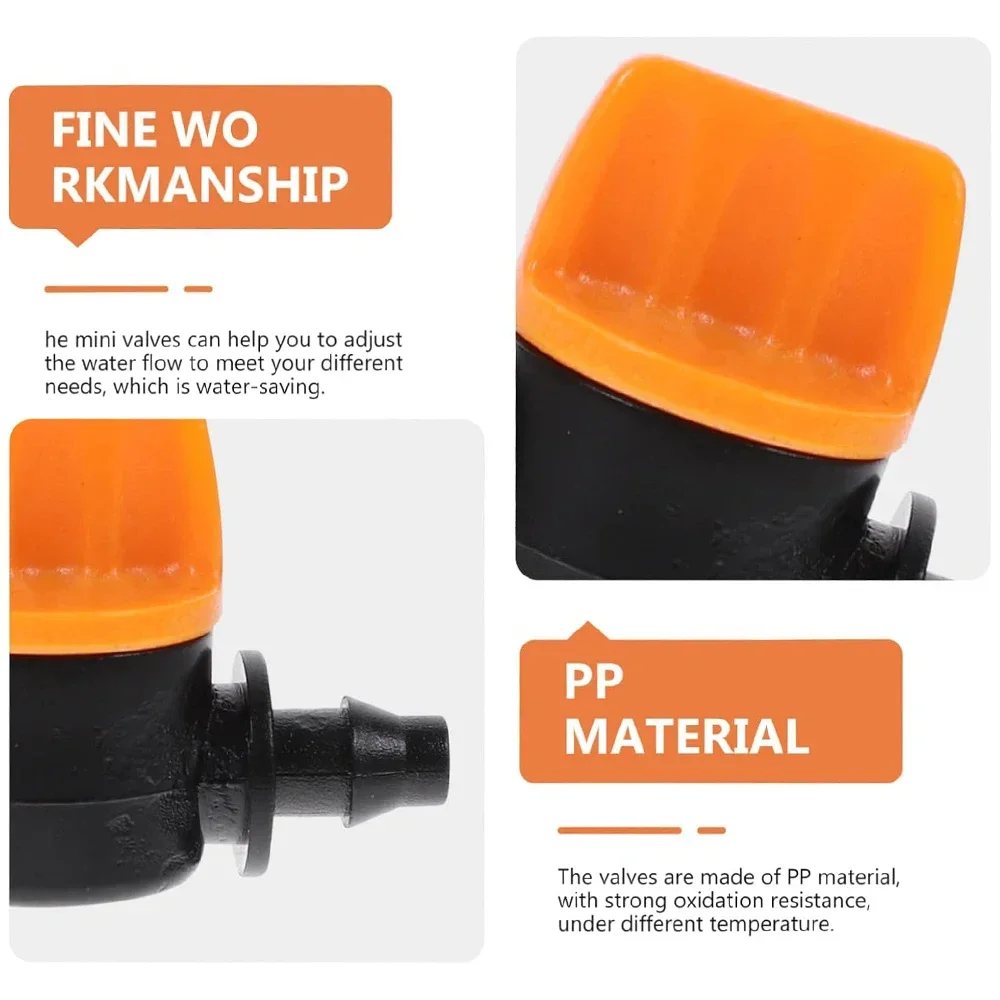 Hose Valve Garden Tap Connectors for Drip Irrigation System 4/7mm Water Flow Control Fittings 20Pcs garden hose valve garden hose connector water pipe fittings