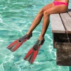 Adjustable Short Snorkel Foot Swimming Flippers Fins Beginner Water Sports Equipment Portable Diving Flippers Men Women 6