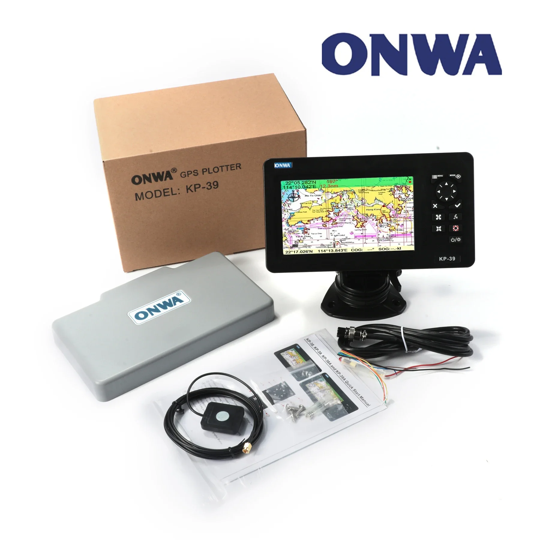 ONWA 7inch marine GPS Chart plotter Plotter Marine GPS Navigator ONWA KP-39 (with K-Chart Map Chart sea)