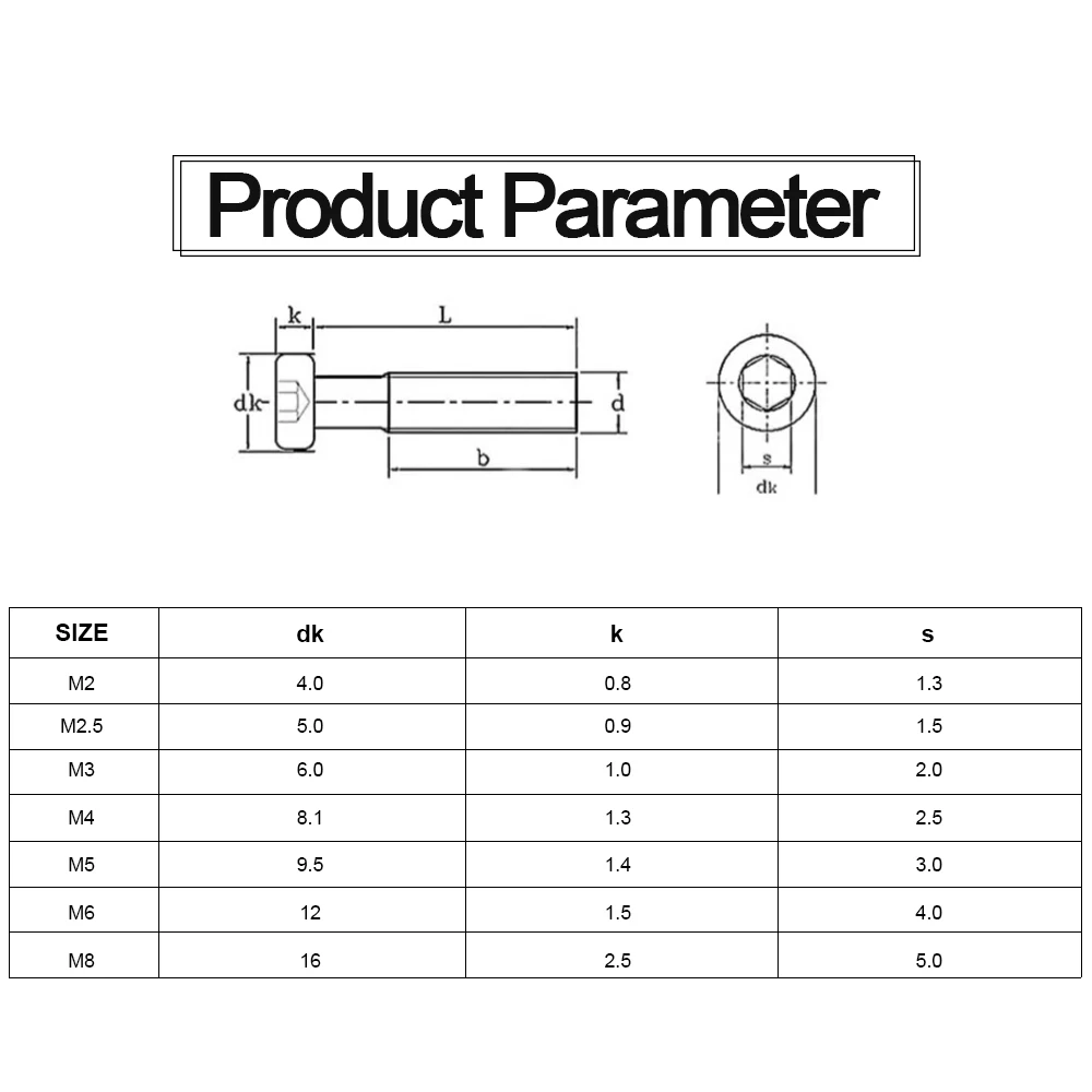 2-50pcs Hex Socket Ultra Thin Low Flat Wafer Head Screw Bolt M2-M8 Stainless Steel CM Screw JUIDINTO