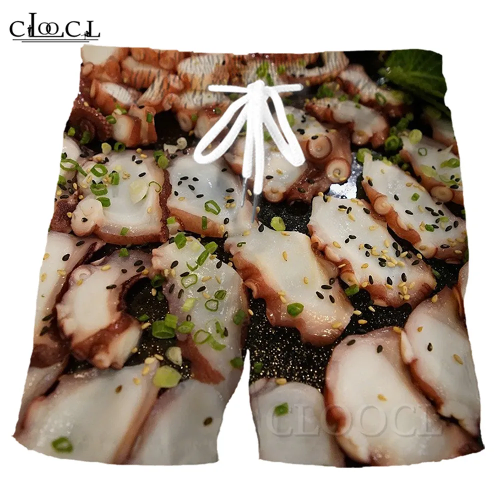 HX Deliciosa Comida Esporte Shorts, 3D Gráfico,