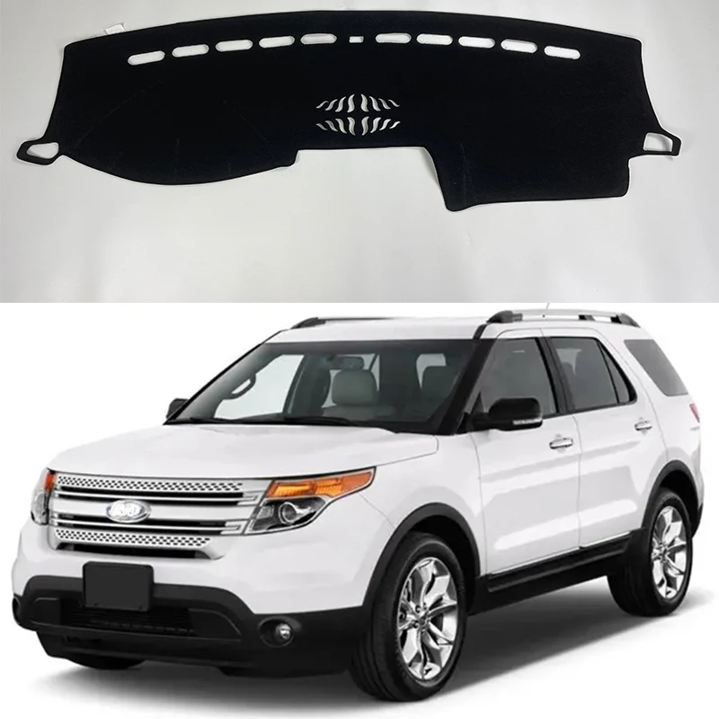 

For Ford Explorer 2011-2019 Car Dashboard Cover Avoid Light Pad Instrument Platform Desk Mat Carpet Cover Sunshade Accessories