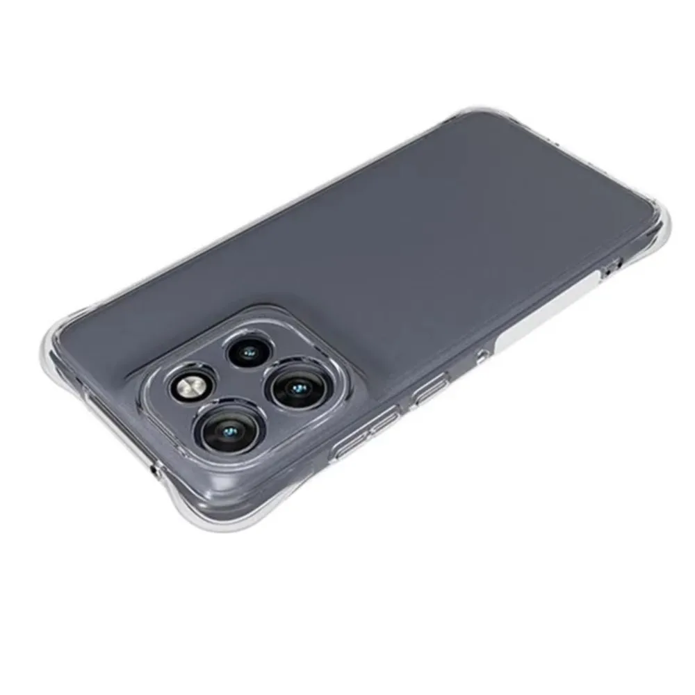 Shockproof Clear Silicone Case for Motorola Edge 60 Fusion - Transparent Protective Cover