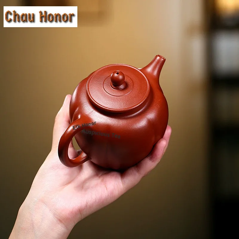 380ml Boutique Yixing Purple Clay Teapots Handmade Gualing Pot Raw Ore Dahongpao Mud Kettle Chinese Zisha Tea Set Drinkware Gift