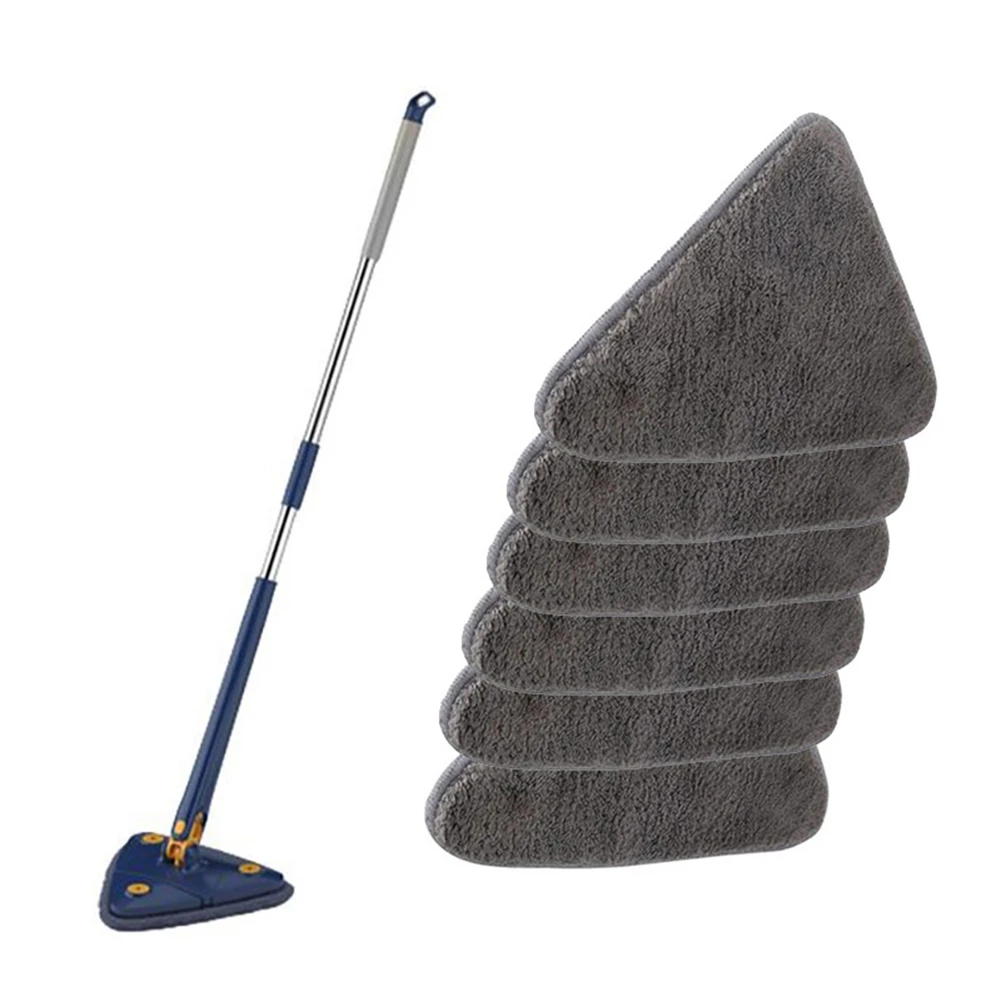

360° Rotating Adjustable Cleaning Mop, Triangle Cleaning Mop with Automatic Water Squeeze Function for Dry and Wet,Blue