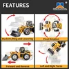 Huina 1520 1:18 RC Tractor Shovel Toy Rc Forklift Truck Engineering Car Toy Toys for Children Boy Toys Bulldozer Tractor Model 3