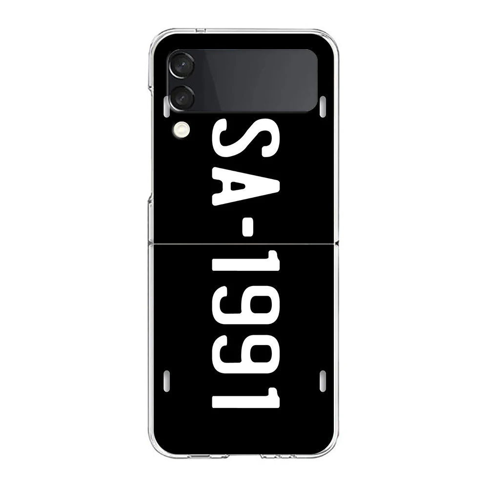 Vintage Humor License Plate Design Hard PC Transparent Phone Case