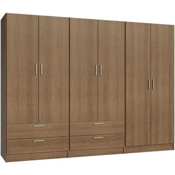 94" 6-Door Wardrobe Armoire 1