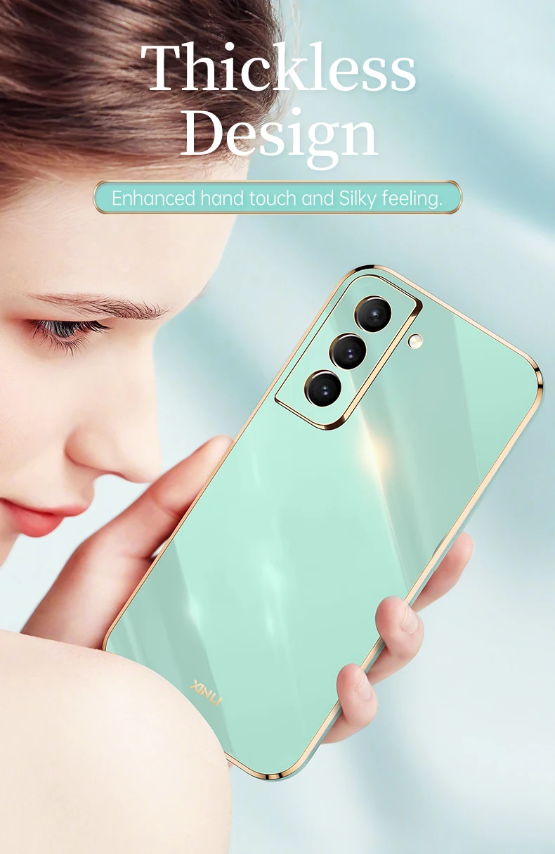 Luxury Electroplated Square Phone Case For Samsung Galaxy Series_voghion.com