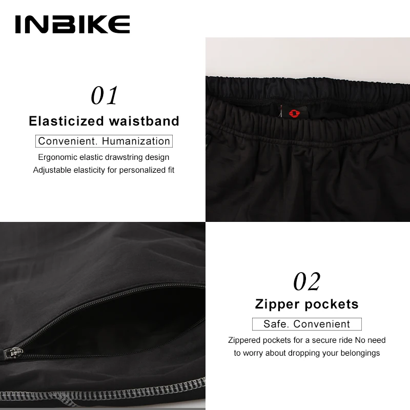INBIKE Winter Men's Cycling Pants Thermal Road Bike Clothing Man Windproof Bicycle Trousers MTB Pants for Riding Running cycling pants