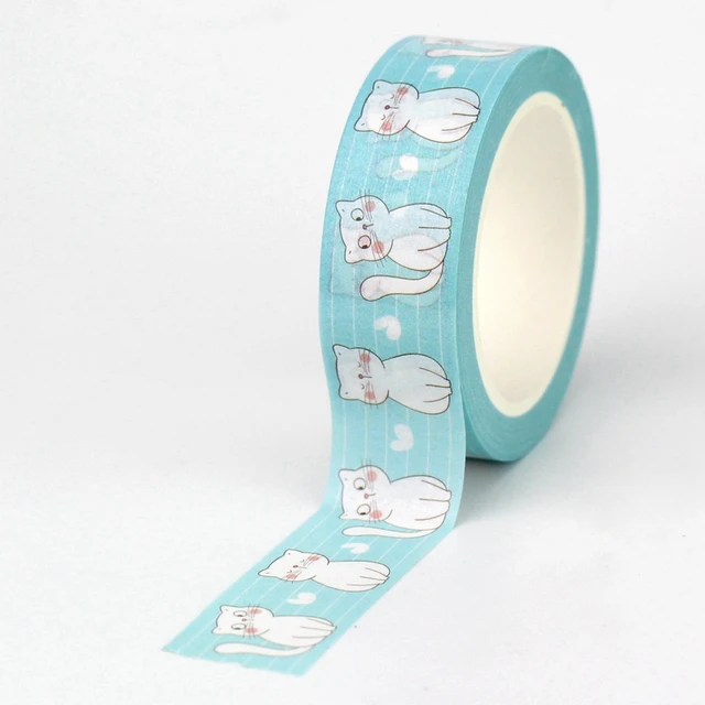 Cute Kawaii Adorable Cat Adhesive Paper Washi Tape Masking Tape DIY  Scrapbooking Stick Label - AliExpress