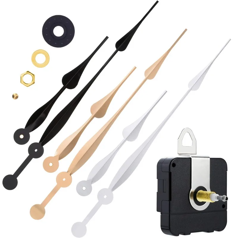 Quartz Silent Wall Clock Movement Large Torque DIY Clock Mechanism Metal Needle Movement Parts Bedroom House Decoration wall clock clock repair parts
