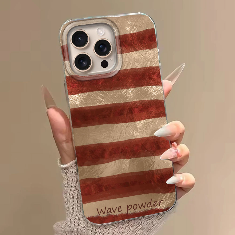 Color Striped Minimalist Couple Phone Case Cover