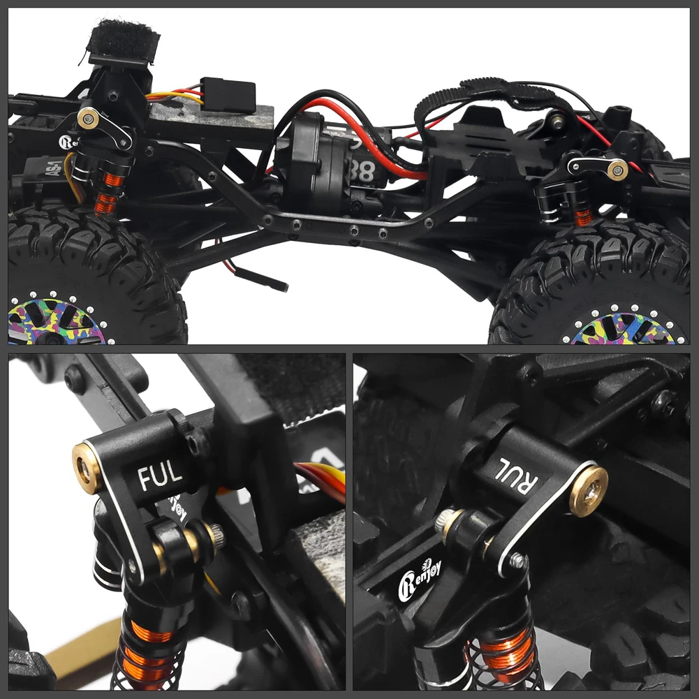 Extensiones De Suspensión Flexibles INJORA Para Axial SCX24 - CNC Aluminio/fibra Carbono, 1/24