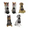 Resin Figurine Hanging Lantern Ornament Art Decor Solar Lights Garden Dogs Statue for Home 3