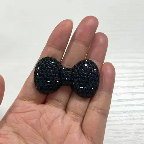 2Pcs Bling Colorful Pink Brown Leopard Print Bow Flat Back Decor Pink Blue Red Bowknot Charm Junk Phone Case Hair Accessories - Image 7