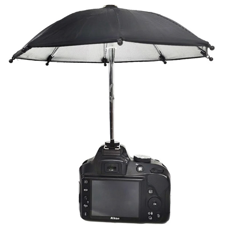 1PC Black Dslr Camera Umbrella Sunshade Rainy Holder For General Camera