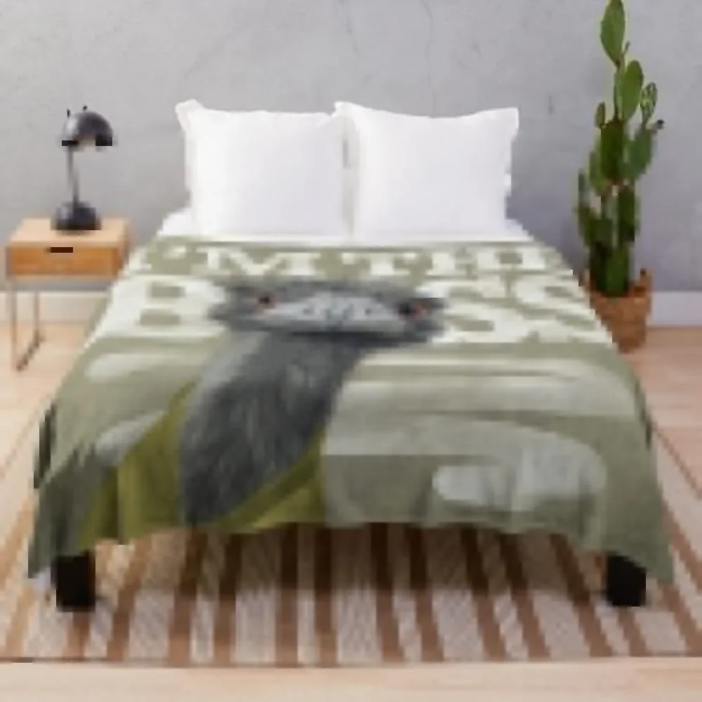 

Ostrich. I'm the Boss! Throw Blanket Tourist manga Fashion Sofas Sofas Blankets