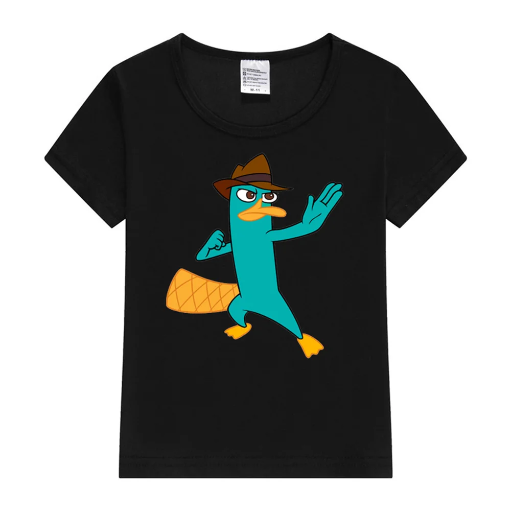 Baby T Shirts Kids T Shirts Boys and Girls Short Sleeve T-Shirt Perry The Platypus Casual Wear 3T-14T