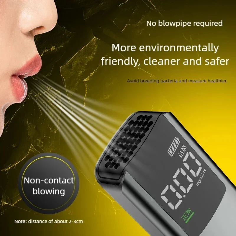 Auto Alcohol Tester with Lanyard Electronic Breathalyzer LED Display Rechargeable Breathalyzer Breath Alcohol Test Tools alcohol tester breath alcohol tester