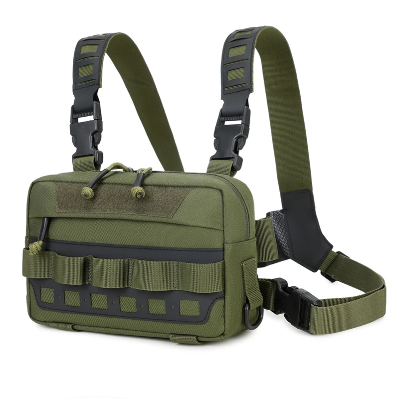 Compact tactical chest bag for men and women - with multiple pockets for safe storage of equipment, essentials, and accessories