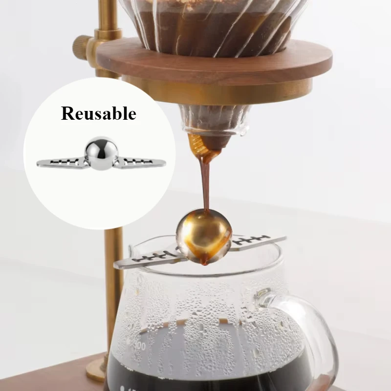 1pc Stainless steel freezing balls Rapid cooling Espresso Pour-over coffee Whisky Ice wine stones Ice ball racks Coffee utensils