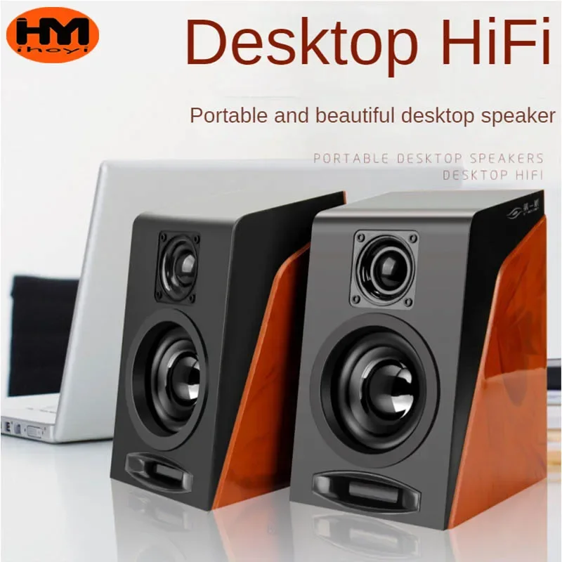 Desktop Speaker Desktop Laptop Wired HIFI mini Stereo USB mini Subwoofer Speaker 3.5mm USB Speakers