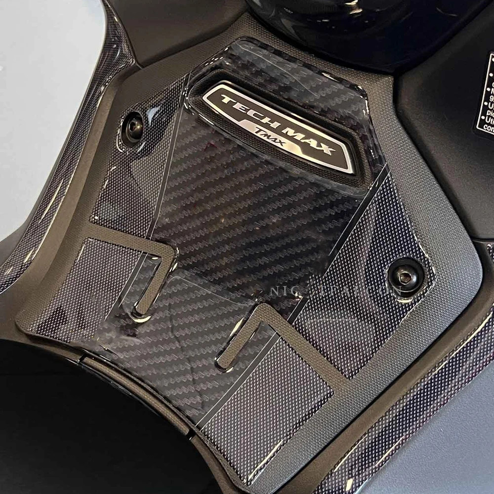 For yamaha tmax 560 2022 Central pedal protection Sticker 3D Tank pad Stickers Oil Gas Protector Cover Decoration