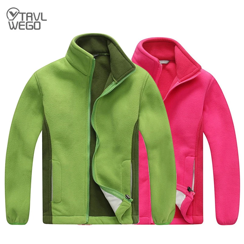 

TRVLWEGO Boys Girls Children Kid Winter Hiking Camping Jacket Fleece Warm Windproof Sports Outdoor Trekking Cycling Skiing Coat