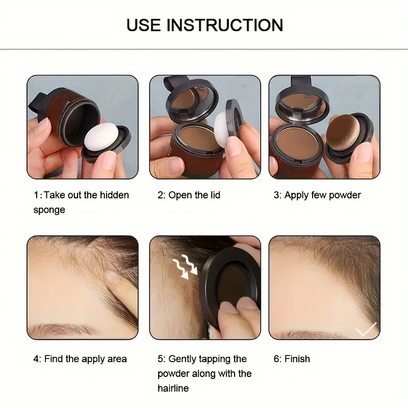 Concealer Powder Instant Hairline Enhancer Quick Conceal Root Touch-Up Natural Look All Skin Tones