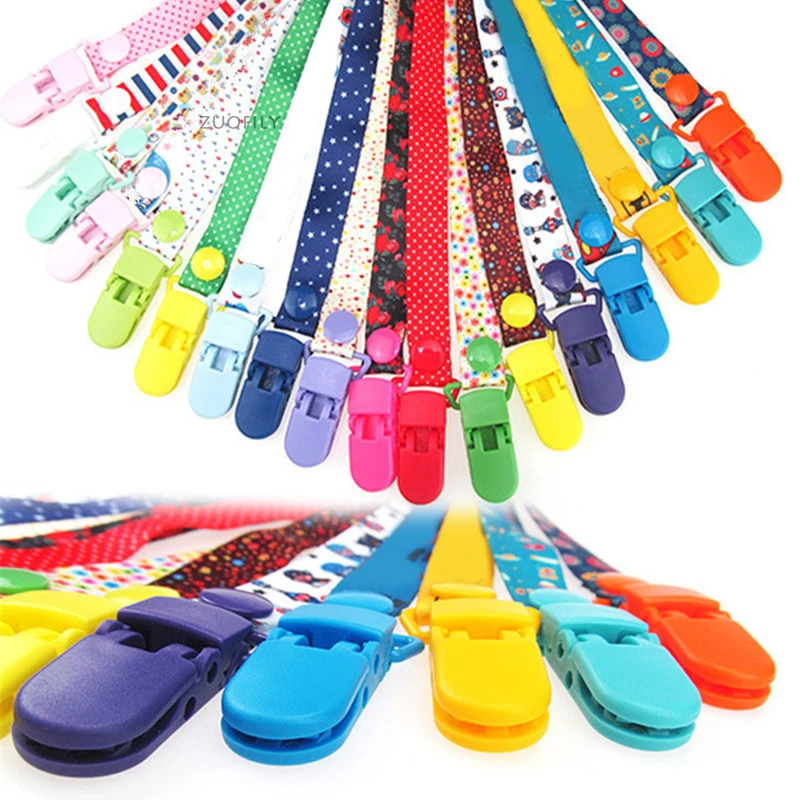 Adjust Baby Pacifier Clip Chain Ribbon Holder for Infant Feeding