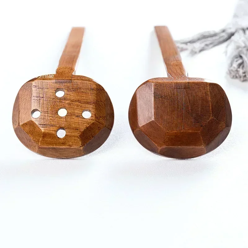 1pcs Ramen Soup Spoon Japanese Noodles Soup Spoon Holes Wooden Kitchen Large Dinnerware Cooking Utensils wooden spoon soup spoon