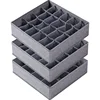 1/2/3 Pack Gray Sock Underwear Organizer Dividers 16/24/64 Cell Fabric Foldable Closet Organizers Storage Boxes for Storing Sock 1