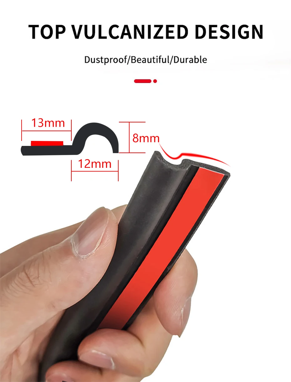 25mm Z Type Car Door Sealing Strip Noise Insulation Rubber Strips Universal for