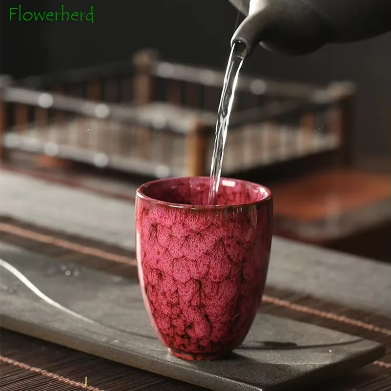 Description Picture 2 of itemJapanese Ceramic Porcelain Tea Cup Teaware Single Large 250ml Yerba Mate Tea Cup Coffee Cup Colorful Kung Fu Tea Cup Set
