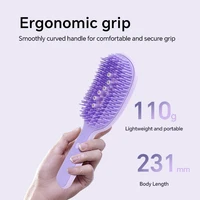 Peigne applicateur d'huile capillaire électrique, brosse de massage du cuir chevelu, vibration sonique, lumière LED, distributeur de liquide, brosse démêlante pour les soins capillaires 8